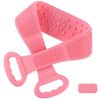 Silicone Body Scrubber Belt, Double Side Shower Exfoliating Belt Removes Bath Towel, Double Chopping Belt Scrubber Washe