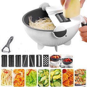 Right traders Magic Rotate Vegetable Cutter With Drain Basket
