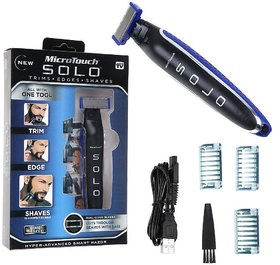 Right traders (Micro Touch Solo) Rechargeable Full Body Cordless Smart Beard Trimmer, Razor Shaver