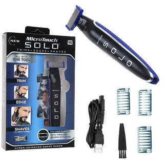 Right traders (Micro Touch Solo) Rechargeable Full Body Cordless Smart Beard Trimmer, Razor Shaver