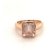 8.5 Ratti rose quartz  Ring with Natural Gold plated rose quartz  Stone by RATAN BAZAAR