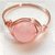 8.5 Carat Stone rose quartz Gold plated Ring for unisex by RATAN BAZAAR