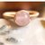 8.5 ratti Natural rose quartz  Stone Unheated Lab Certified pure Gold plated Ring by RATAN BAZAAR