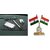 love4ride Combo of Indian Flag with Clock ,Dual Port Car Charger with USB cable Anti slip dashboard Mat and iPOP Door Guard