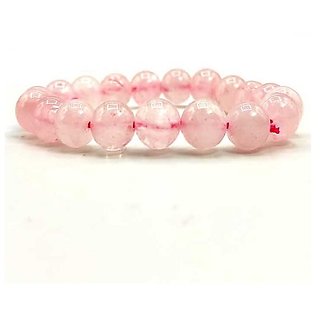 Lab Certified  Rose quartz Bracelet for unisex by CEYLONMINE