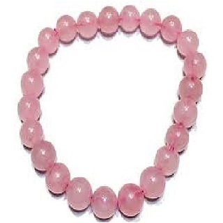 Rose quartz Bracelet For Women  Men by CEYLONMINE