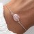 Rose quartz Bracelet silver by CEYLONMINE