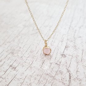Natural & Unheated Stone 7 Ratti rose quartz Gold Plated Pendant Without chain by Jaipur Gemstone