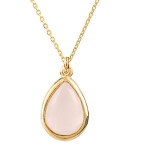 9.5 Carat  rose quartz Pendant with lab Report Gold Plated  rose quartz Without chain by Jaipur Gemstone