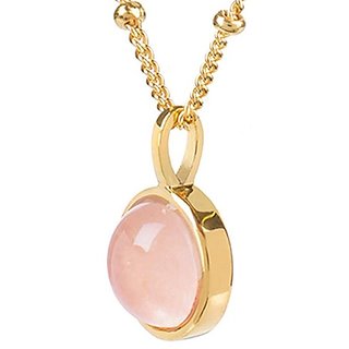 9.5 Ratti  rose quartz Pendant Natural Gold Plated Stone Without chain by Jaipur Gemstone