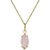 Certified 9.5 Carat Gold Plated rose quartz Without chain Pendant by Jaipur Gemstone