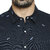 HFN'S - Men Casual Cotton Shirt with Checks Printed - Navy Blue