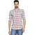 HFN'S - Men Casual Cotton Shirt with Checks Printed - Pink / White