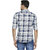 HFN'S - Men Casual Cotton Shirt with Checks Pattern - White / Blue