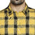 HFN'S - Men Casual Cotton Shirt with Checks Pattern - Yellow