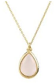 5.5 Carat natural rose quartz Without chain Gold Plated Pendant by Ceylonmine