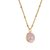 5.25 ratti  Pendant Natural  rose quartz Without chain Gold Plated Pendant by  Ceylonmine