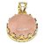 Original Created Certified rose quartz Stone 5.5 Ratti gold plated Pendant Without chainby Ceylonmine