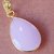 5.5 carat pure rose quartz Gold Plated Pendant Without chain by Ceylonmine