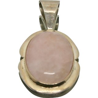 Gold Plated  rose quartz  Pendant 7.25 ratti  rose quartz  Pendant Without chain by Ceylonmine