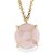 7 ratti Natural  rose quartz Lab Certified Without chain Gold Plated Pendant by Ceylonmine
