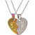 Sullery Valentine Day Gift My Love Broken Heart Couple Locket Multicolor 02 Necklace Chain