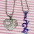 Sullery Valentine Day Gift I Love You Couple Locket Multicolor 02 Necklace Chain