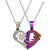 Sullery Valentine Day Gift I Love You Broken Heart Couple Locket Multicolor 02 Necklace Chain