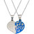 Sullery Valentine Day Gift I Love You Guitar Couple Locket Blue And Silver 02 Necklace Chain