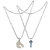 Sullery Valentine Day Gift I Love You Lock And Key Couple Locket Blue And Silver 02 Necklace Chain