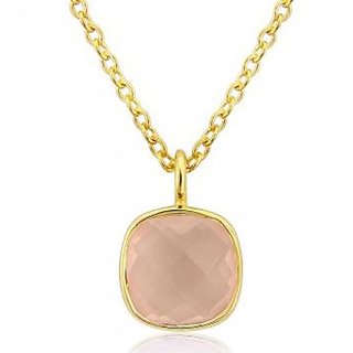 rose quartz Pendant 8 Ratti 100% Original Gold Plated rose quartz Without chain by  Ceylonmine