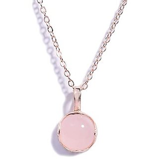 Original Natural Certified  rose quartz 8.5 Carat Without chain gold plated Pendantby Ceylonmine