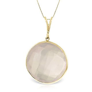 9 Carat  rose quartz Pendant with lab Report Gold Plated  rose quartz Without chain by Ceylonmine