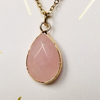 9 ratti Natural rose quartz Stone Gold Plated Pendant Without chain Pendant by Ceylonmine