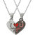 Sullery Valentine Day Gift My Love Girl And Boy Broken Couple Black And Silver 02 Necklace Chain