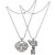 Sullery Valentine Day Gift I Miss You Lock And I Love You Key Love Black And Silver Necklace Chain
