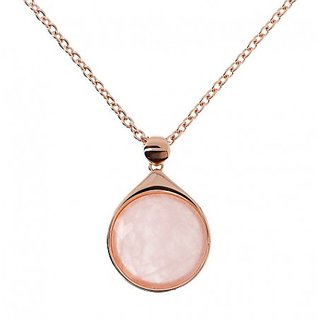 9.25 Ratti Gold Plated  rose quartz Without chain Pendant by  Ceylonmine
