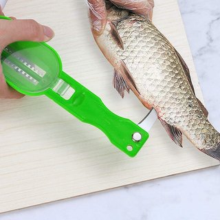 Right traders Fish Skin Brush Fast Remove Fish Scale Scraper Planer Tool Fish Scaler Fishing Knife Cleaning Tools