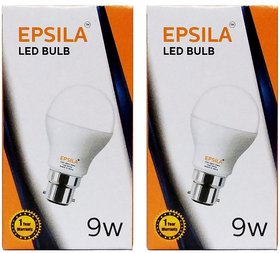 Epsila 9W LED Bulbs (Pack of 2, Cool Day Light, B22)