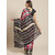 Sharda Creation Pink And Black Checked Animal Print Saree
