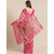 Sharda Creation Pink Checked Woven Design Printed Saree