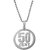 Sullery Stylish 50 Cent Round Shape Locket Silver Necklace Chain
