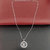 Sullery Stylish 50 Cent Round Shape Locket Silver Necklace Chain