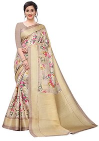 BHAKARWADi Women's Khadi silk Saree with Blouse Piece