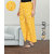 Fabclub Women Rayon Striped Free Size Palazzo (Mustard Yellow)