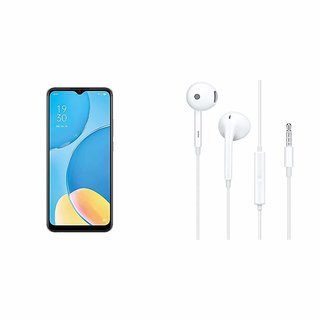 OPPO A15S (Rainbow Silver, 4GB RAM, 64GB Storage) + OPPO Wired Earphone