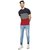 Round Multi Color Round Neck Half Sleeve T-Shirt