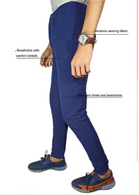 VANTAR Solid Men navy blue Track Pants