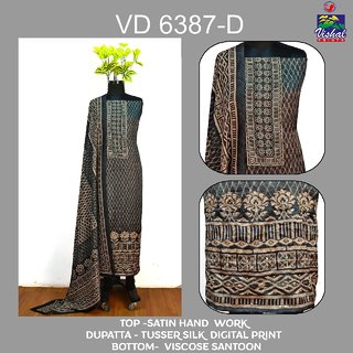 Satin Silk Dress material Unstitched