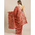 Meia Red And Gold Embellished Art Silk Saree